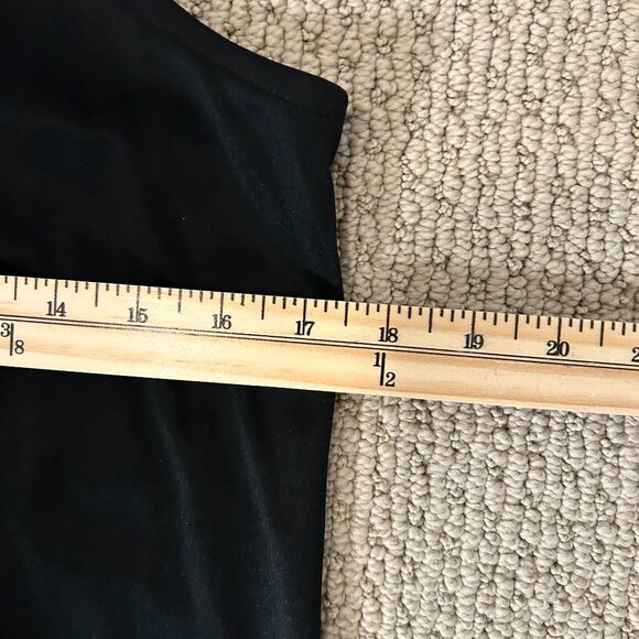 Vintage Pat Richards Fringe Slip Dress Womens Black Spaghetti Strap Tassel SZ12 - Picture 8 of 9